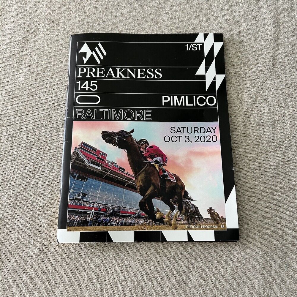 Preakness #145 Racing Program Rare October 2020 Run Date Due To Covid